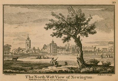 Den nordvestlige utsikten over Newington av Jean Baptiste Claude Chatelain