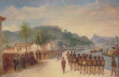 Båt på Praia Grande (olje på lerret) av Jean Baptiste Debret