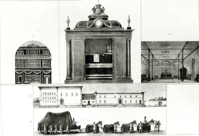 Begravelsesprosesjon og monument til keiser Leopold, fra 