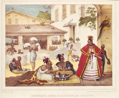 Interiør i et sigøyners hus, Brasil av Jean Baptiste Debret