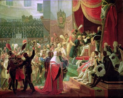 Den første utdelingen av kors av Æreslegionen i Invalidekirken, 14. juli 1804, 1812 av Jean Baptiste Debret