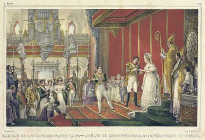 Ekteskapet til Amelie av Leuchtenberg (Amelie de Leuchtenberg av Jean Baptiste Debret