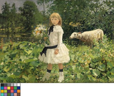 Portrett av frøken Strobbe (olje på lerret) av Jean-Baptiste Degreef