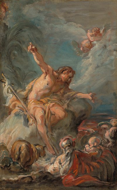 Døperen Johannes forkynner i ørkenen, 175864. av Jean Baptiste Deshays