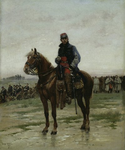 En montert offiser, 1877. av Jean Baptiste Edouard Detaille