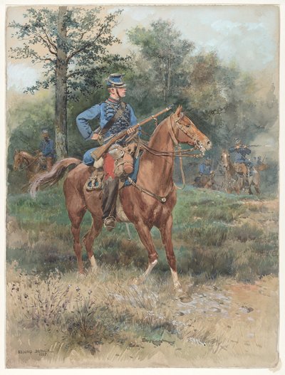 Jeger til hest av Jean Baptiste Edouard Detaille