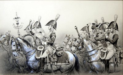 Napoleonskrigene, Band of the 4th Dragons av Jean Baptiste Edouard Detaille
