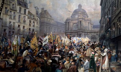 overlevert til senatet for trofeer etter slaget ved ulm og austerlitz (1. januar av Jean Baptiste Edouard Detaille