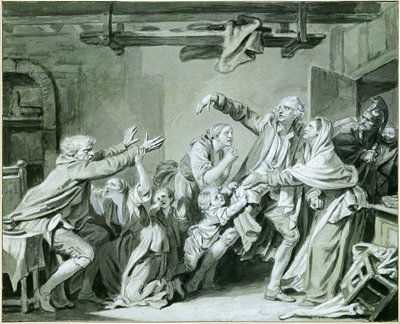 Ein Vater verflucht seinen undankbaren Sohn von Jean-Baptiste Greuze