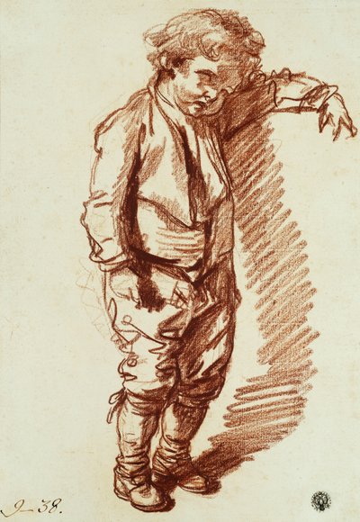 En liten gutt står, av Jean Baptiste Greuze