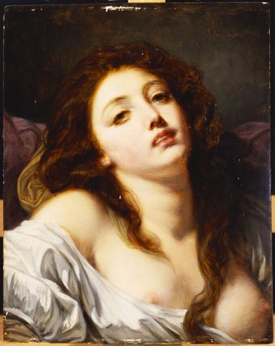 En ung kvinne, lengde på bysten av Jean Baptiste Greuze