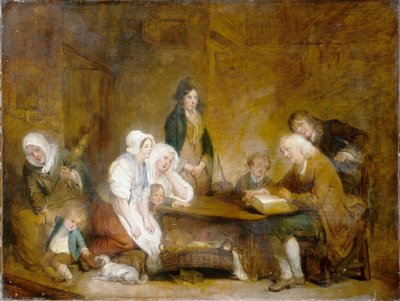 Familiegudstjeneste, ca. 1800 (olje på lerret) av Jean-Baptiste Greuze
