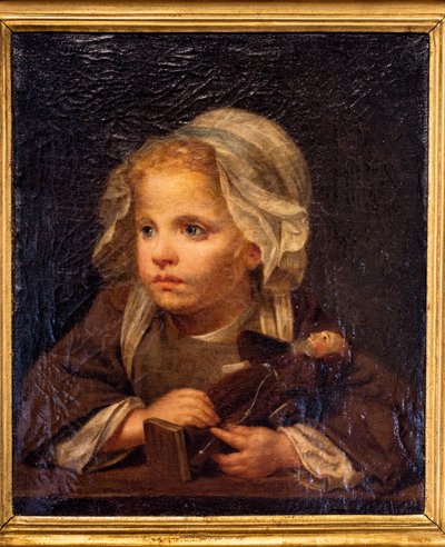 Jente med kapusiner av Jean Baptiste Greuze