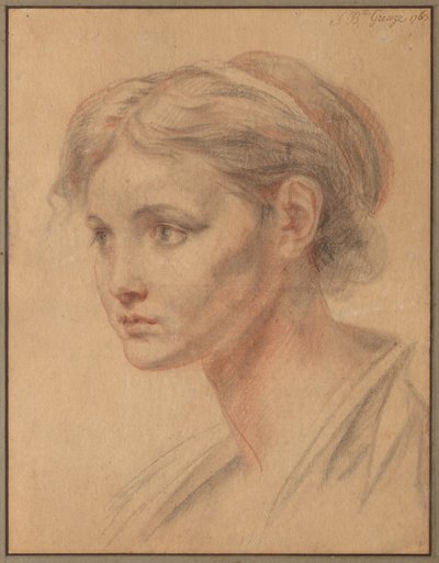 Hodet til en jente, 1763. av Jean Baptiste Greuze