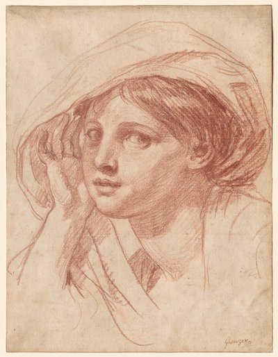 Kopf einer jungen Frau, um 1785 von Jean-Baptiste Greuze