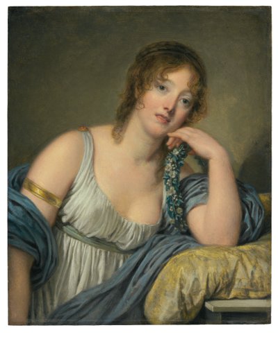 Portrett av Jeanne Philiberte Ledoux (1767–1840), halv lengde (olje på panel) av Jean Baptiste Greuze