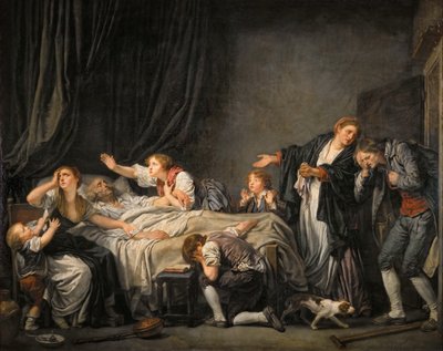 Fedrenes forbannelse: Sønnen straffet av Jean Baptiste Greuze