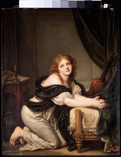 Morgenbønnen (olje på lerret av Jean Baptiste Greuze