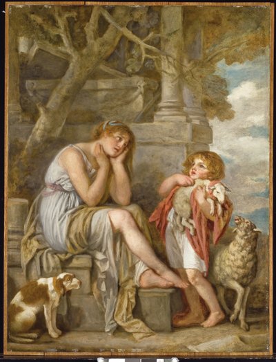 l "Agneau Cheri, 1780-tallet av Jean Baptiste Greuze