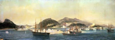 Det andre slaget ved Shimonoseki, 5. september 1864, 1868 av Jean Baptiste Henri Durand Brager