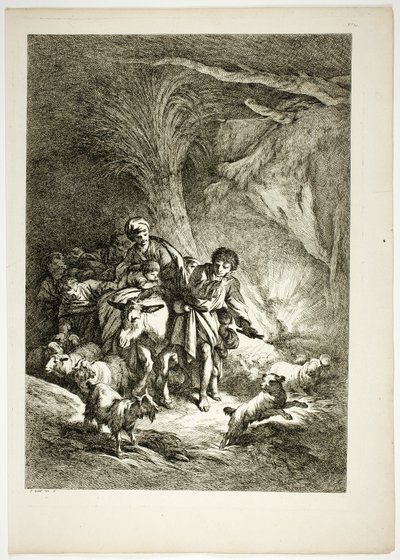 Plate 30 av 38 fra Oeuvres de J. B. Huet av Jean Baptiste Huet