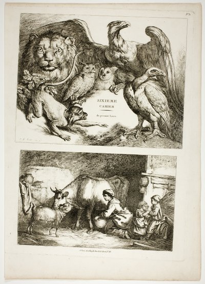 Plate 31 av 38 fra Oeuvres de J. B. Huet av Jean Baptiste Huet