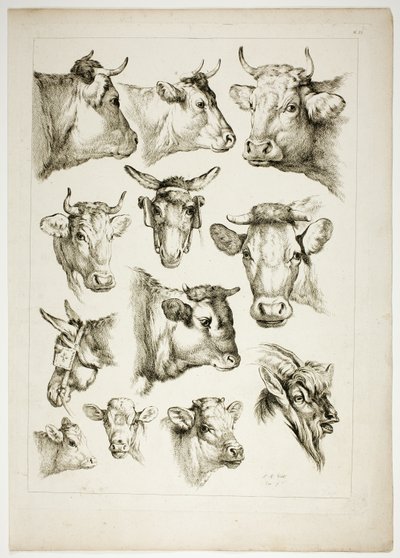 Plate 35 av 38 fra Oeuvres de J. B. Huet av Jean Baptiste Huet