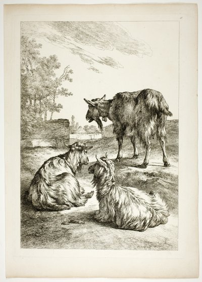 Plate atten av 38 fra Oeuvres de J. B. Huet av Jean Baptiste Huet