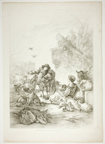 Plate Eleven av 38 fra Oeuvres de J. B. Huet av Jean Baptiste Huet