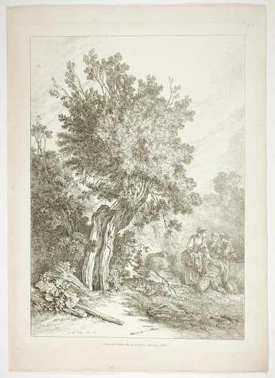 Plate fem av 38 fra Oeuvres de J. B. Huet av Jean Baptiste Huet