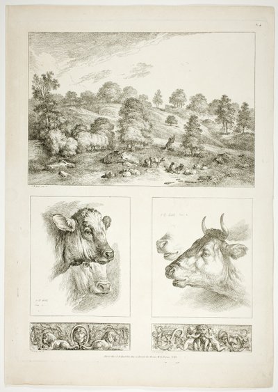 Plate fire av 38 fra Oeuvres de J. B. Huet av Jean Baptiste Huet