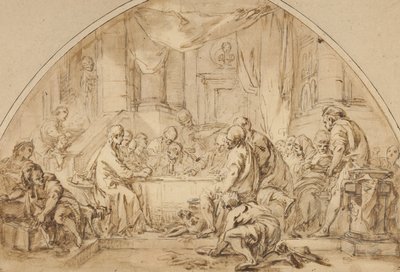 Studie for Nattverden, ca. 1792 av Jean Baptiste Huet