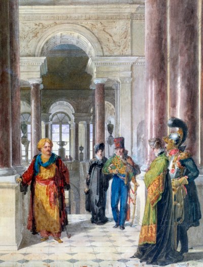 Utforsker museet, 1817 av Jean Baptiste Isabey