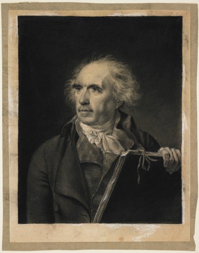 Portrett av Hubert Robert, ca. 1798-99 (svart og hvitt kritt) av Jean Baptiste Isabey