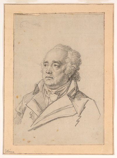 Portrett av en mann, Giuseppe Valadier av Jean Baptiste Joseph Wicar