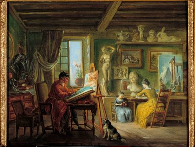 Malerens verksted Maleri av Jean Baptiste Lallemand (1710-1803) 1700-tallets Dijon, Museum of Fine Arts av Jean-Baptiste Lallemand
