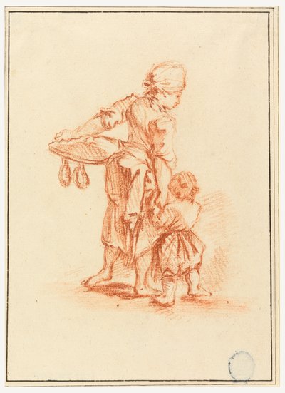 En kvinne som leder et barn av Jean Baptiste Le Prince