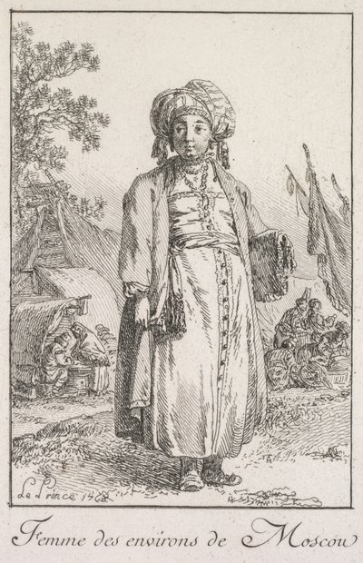 Kvinne fra forstedene til Moskva av Jean Baptiste Le Prince