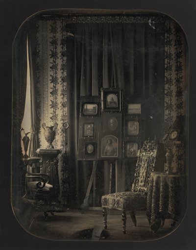 [The Salon of Baron Gros], 1850-57. av Jean Baptiste Louis Gros