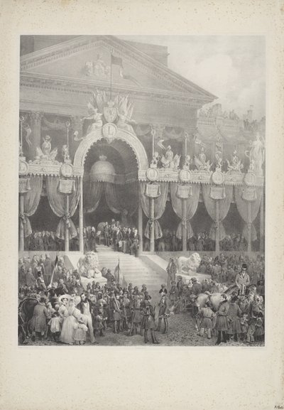 Investitur av Leopold I som konge av belgierne, 1831 av Jean Baptiste Madou