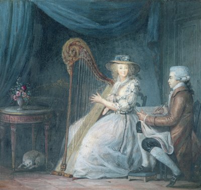 Den vakre harpisten av Jean Baptiste Mallet