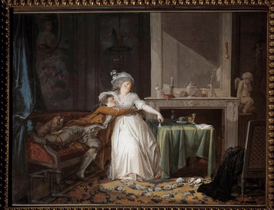 Den knuste koppen. Maleri av Jean Baptiste Mallet (1759-1835) av Jean Baptiste Mallet