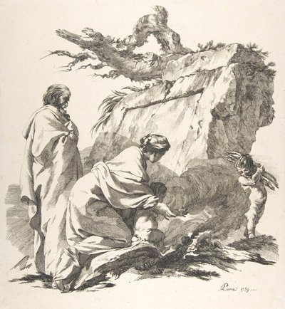 Fly til Egypt, 1759. av Jean Baptiste Marie Pierre