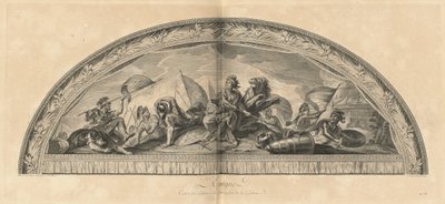 Spania Henger av Salon de la Guerre foran galleriet (Spania, sentrum for krigssalongen overfor galleriet) [pl. 38] av Jean Baptiste Masse