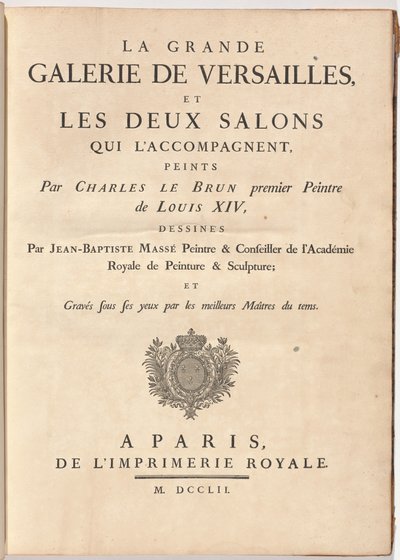 The Grand Gallery of Versailles, og de to medfølgende salongene (The Grand Gallery of Versailles og Two Accompanying Salons) av Jean Baptiste Masse