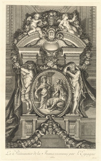 La Prééminence de la France anerkjent av Spania 1662 (The Preeminence of France Recognized by Spain 1662) [pl. 17] av Jean Baptiste Masse