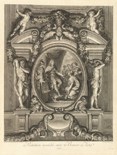 Beskyttelse gitt til kunsten 1663 [pl. 24] av Jean Baptiste Masse