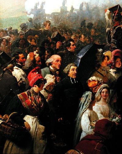 Kong Louis-Philippe (1773-1850) besøker den gamle slagmarken i Valmy, 8. juni 1831 (olje på lerret) (detalj) av Jean Baptiste Mauzaisse