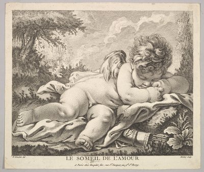 Amors søvn. av Jean Baptiste Michel