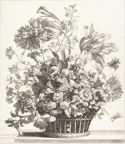 En kurv med vårblomster av Jean Baptiste Monnoyer